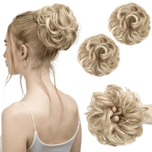 Premium Natural Hair Bun Scrunchie tone 613/18