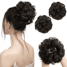 Premium Natural Hair Bun Scrunchie tone 1B/4