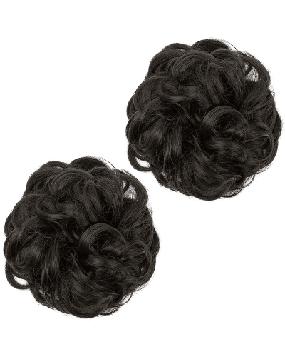 Premium Natural Hair Bun Scrunchie tone 1B