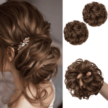 Premium Natural Hair Bun Scrunchie tone 8