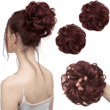 Premium Natural Hair Bun Scrunchie tone 99J