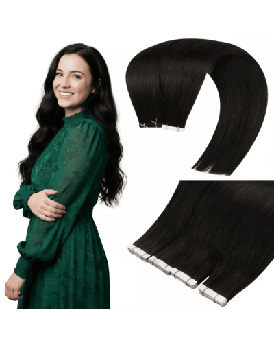 Invisible Tape Hair Extensions 80 cm, Tone 1B
