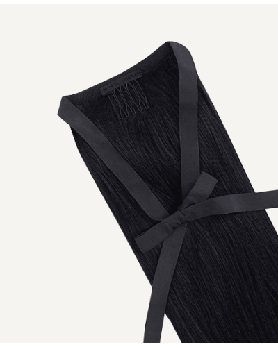 Clip-in ponytail on ribbon 50 cm. Tone 1