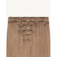 Natural clip-in hair (weft set) 60 cm, color 10
