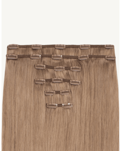 Natural clip-in hair (weft set) 60 cm, color 10