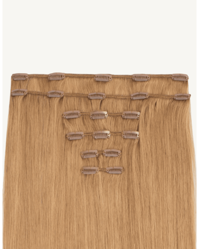 Natural clip-in hair (weft set) 80 cm, color 12