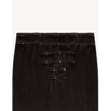 Natural clip-in hair (weft set) 70 cm, color 1B