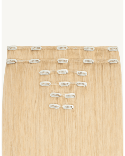 Natural clip-in hair (weft set) 50 cm, color 22