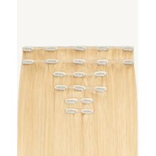 Natural clip-in hair (weft set) 60 cm, color 24