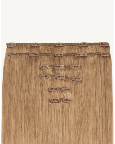 Natural clip-in hair (weft set) 60 cm, color 27