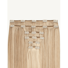 Natural clip-in hair (weft set) 80 cm, color 27/613