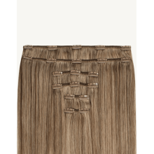 Natural clip-in hair (weft set) 50 cm, color 4/18