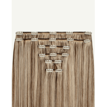 Natural clip-in hair (weft set) 50 cm, color 4/613