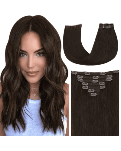 Natural clip-in hair (weft set) 70 cm, color 2