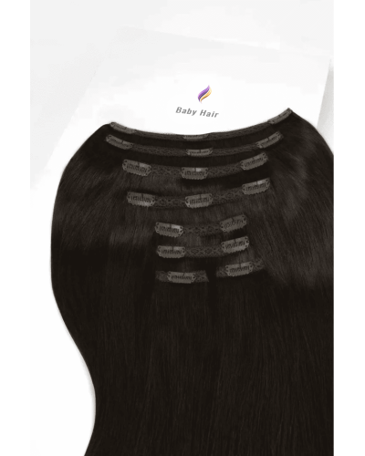 Natural clip-in hair (weft set) 70 cm, color 2