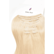 Natural clip-in hair (weft set) 70 cm, color 613